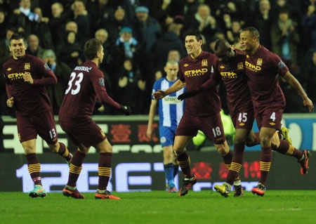 Man City tiếp tục nuôi giấc mộng bám đuổi MU - 1 Man City đang rất hưng phấn sau khi lọt vào chung kết FA Cup