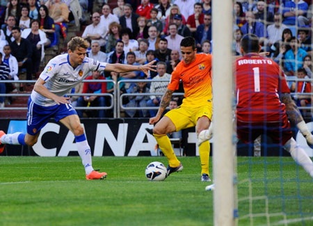 Tello lập cú đúp, Barca đại thắng ở La Romareda - 3 Tello tỏa sáng với một cú đúp