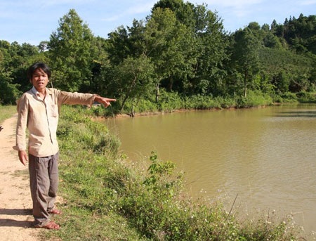 Hồ nuôi cá, nơi xảy ra cái chết thương tâm của em Vơ