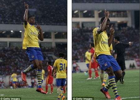 Những hình ảnh ấn tượng trận tuyển Việt Nam-Arsenal trên báo Anh - 9 Chuba Akpom cũng có một trận đấu thành công trên sân Mỹ Đình