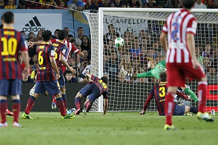 Messi đá hỏng penalty, Barcelona vẫn giành Siêu Cup Tây Ban Nha - 1 Barcelona phải rất vất vả mới có thể hòa Atletico