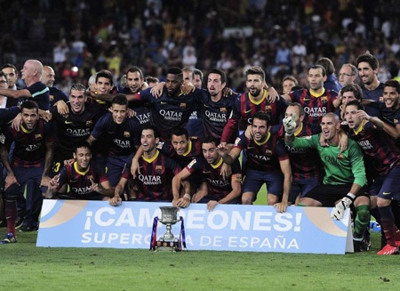 Barcelona đoạt Siêu Cup TBN khá nhọc nhằn