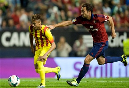 Hòa thất vọng Osasuna, Barcelona chấm dứt mạch trận toàn thắng - 1 Neymar đã thi đấu khá xông xáo trong hiệp 1