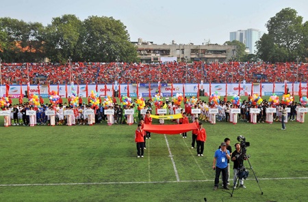 Sôi động, quyết liệt giải bóng đá Sinh viên toàn quốc 2013 - 3 Lễ khai mạc giải