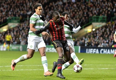 Kaka-Balotelli tỏa sáng, AC Milan thắng đậm Celtic - 2 Balotelli ấn định thắng lợi 3-0 cho AC Milan
