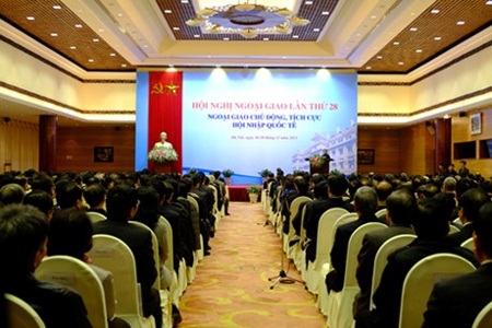Khai mạc Hội nghị Ngoại giao lần thứ 28 - 1 Hội nghị Ngoại giao lần thứ 28 diễn ra từ 16-20/12. Ảnh: VGP/Quang Hiếu