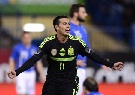 Pedro ghi bàn duy nhất mang về chiến thắng của Tây Ban Nha