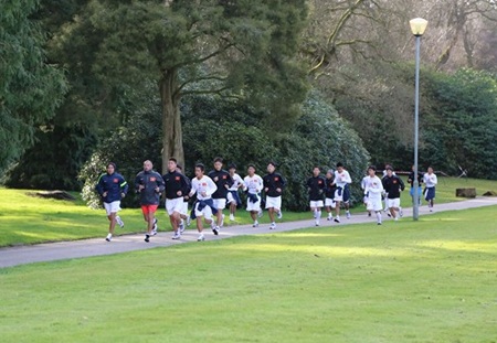 Toàn đội khá tích cực luyện tập tại London