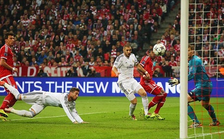 Nhìn lại 90 phút Real Madrid “hạ sát” Bayern ở Allianz Arena - 12 Ramos đánh đầu mở tỷ số 1-0 cho Real ở phút 16