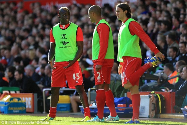 Balotelli chưa thể hiện được nhiều trong màu áo Liverpool