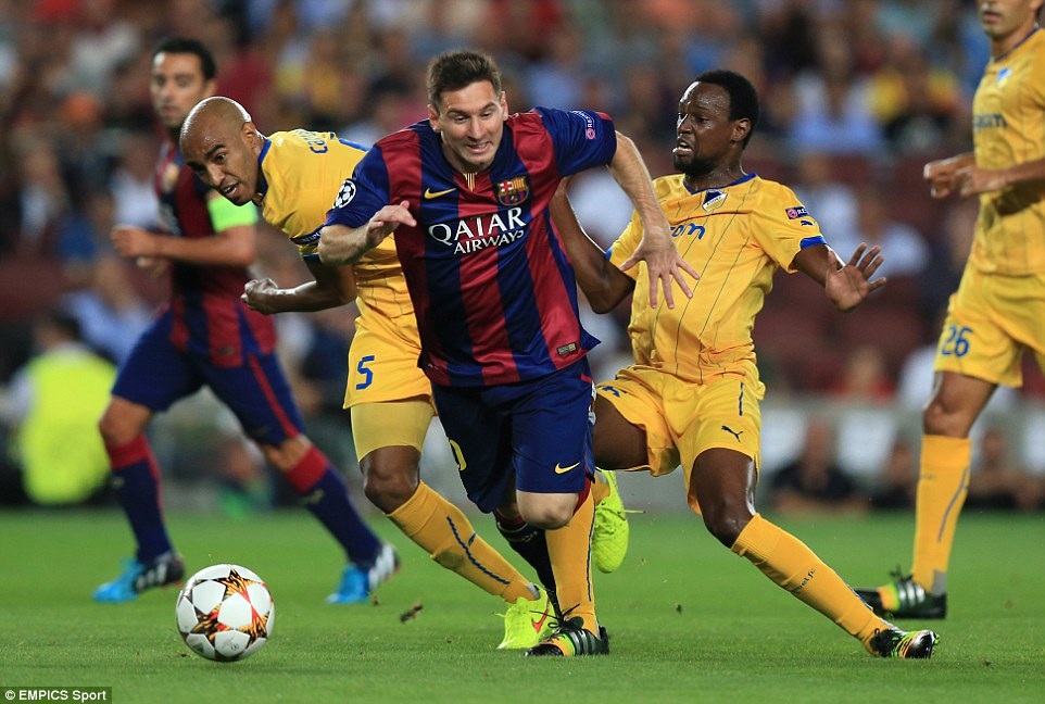 Messi đã không thể có được bàn thắng ở trận đấu này