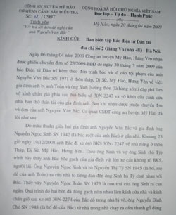 Công an huyện Mỹ Hào đã khởi tố 2 vụ án hình sự - 1 Công an huyện Mỹ Hào đã khởi tố 2 vụ án hình sự - 1