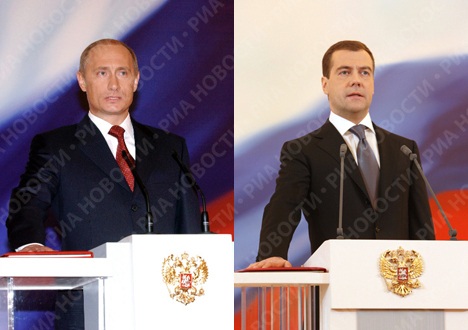 Putin - Medvedev: Những bức ảnh trùng hợp “kỳ lạ” - 1 Putin - Medvedev: Những bức ảnh trùng hợp “kỳ lạ” - 1