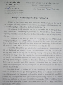 Trả lời kiến nghị của ông Lê Thế Hùng - 1