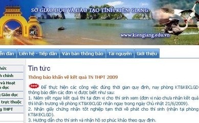 Kiên Giang “hoả tốc” công bố điểm tốt nghiệp - 1