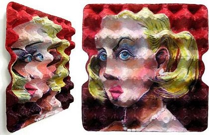 Vẽ chân dung trên hộp đựng trứng - 13