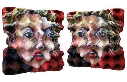 Vẽ chân dung trên hộp đựng trứng - 12