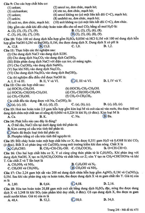 Gợi ý giải đề thi môn Hoá học khối B - 2 Gợi ý giải đề thi môn Hoá học khối B - 2