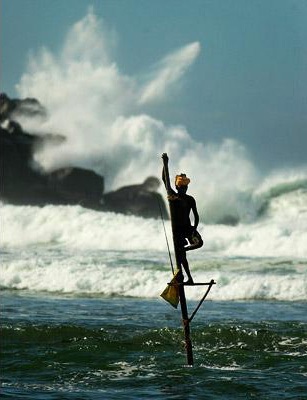 Tập quán câu cá trên cà kheo độc đáo ở Sri Lanka - 7