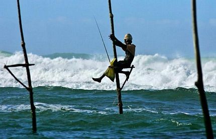 Tập quán câu cá trên cà kheo độc đáo ở Sri Lanka - 12