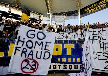CĐV LA Galaxy tẩy chay David Beckham - 1 CĐV LA Galaxy tẩy chay David Beckham - 1