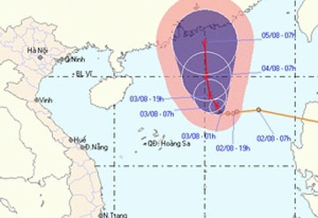 Bão số 6 gây gió giật cấp 9, 10 trên biển Đông - 1
