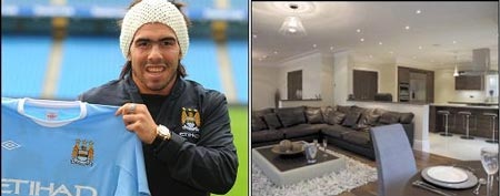 Tevez thuê biệt thự 3,7 triệu bảng “ở tạm” - 1 Tevez thuê biệt thự 3,7 triệu bảng “ở tạm” - 1