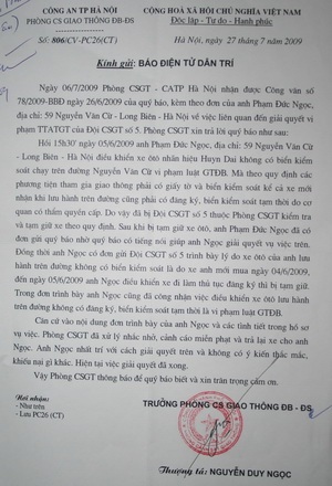 Trả lời đơn kiến nghị của ông Phạm Đức Ngọc - 1