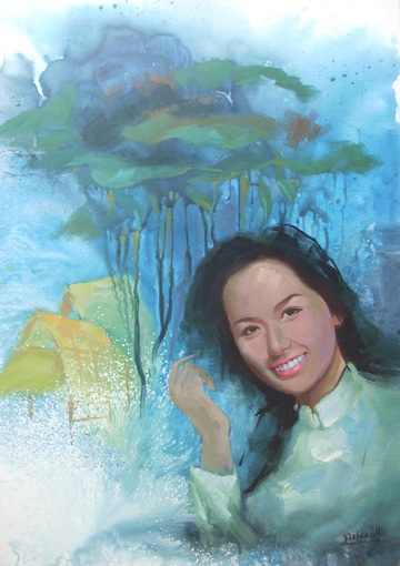 Mai Phương Thuý hoá thân thành người đẹp trong tranh - 3 Mai Phương Thuý hoá thân thành người đẹp trong tranh - 3