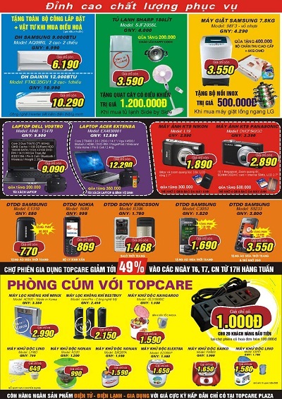 “Cách mạng giá” tại hệ thống siêu thị điện máy TOPCARE PLAZA - 3 “Cách mạng giá” tại hệ thống siêu thị điện máy TOPCARE PLAZA - 3