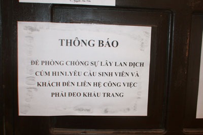 Cúm AH1N1 “tấn công” vào Đại học Văn hóa Hà Nội - 1