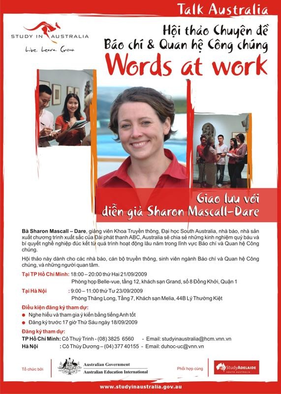 Hội thảo Chuyên đề Báo chí & Quan hệ Công chúng - “Words at work” - 1 Hội thảo Chuyên đề Báo chí & Quan hệ Công chúng - “Words at work” - 1
