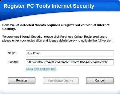 Dùng PC Tools Internet Security miễn phí 1 năm - 4 Dùng PC Tools Internet Security miễn phí 1 năm - 4