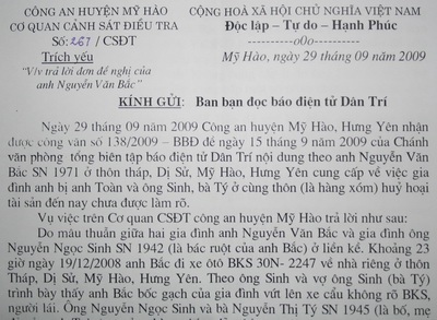 Đề nghị phục hồi điều tra vụ án huỷ hoại tài sản - 1