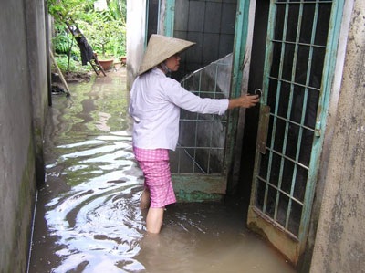 Vỡ bờ bao sông Sài Gòn, dân khốn khổ vì triều cường - 2