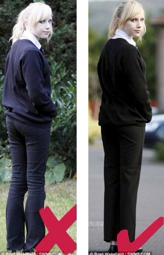 Nữ sinh bị cấm mặc quần bó sát  - 1