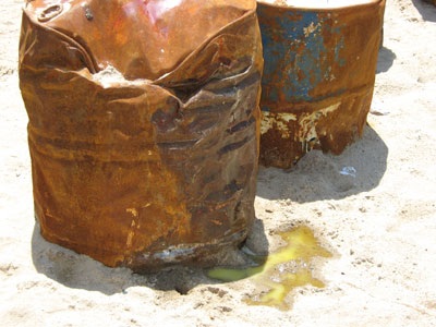 Chất lỏng trong thùng phuy lạ là dầu cọ - 1