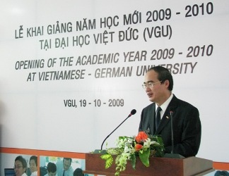 PTT Nguyễn Thiện Nhân dự khai giảng ĐH Việt Đức - 1 PTT Nguyễn Thiện Nhân dự khai giảng ĐH Việt Đức - 1