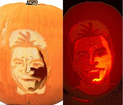 Bí ngô Halloween kí họa chân dung người nổi tiếng - 9 Bí ngô Halloween kí họa chân dung người nổi tiếng - 9