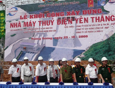 Khởi công nhà máy thủy điện Yên Thắng - 1