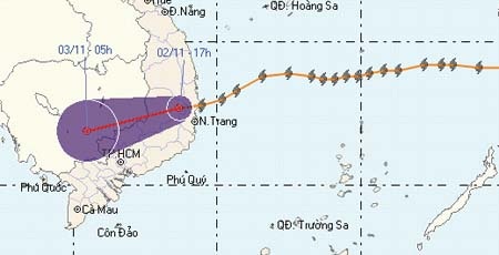 Bão Mirinae suy yếu thành áp thấp - 1