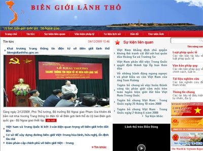 Giới thiệu trang điện tử về biên giới lãnh thổ VN - 1 Giới thiệu trang điện tử về biên giới lãnh thổ VN - 1