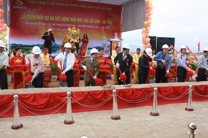 Khởi công xây dựng Nhà máy Bia Sài Gòn - Hà Tĩnh - 1 Khởi công xây dựng Nhà máy Bia Sài Gòn - Hà Tĩnh - 1