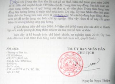 Duyệt gần 2/3 chỉ tiêu biên chế tỉnh cho… một đơn vị - 1 Duyệt gần 2/3 chỉ tiêu biên chế tỉnh cho… một đơn vị - 1