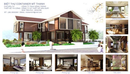 Độc đáo biệt thự xây bằng… container - 5