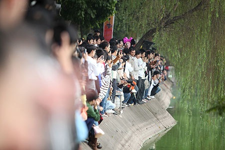 Cụ Rùa hồ Gươm nổi lần thứ 2 trong năm mới 2010 - 3 Cụ Rùa hồ Gươm nổi lần thứ 2 trong năm mới 2010 - 3