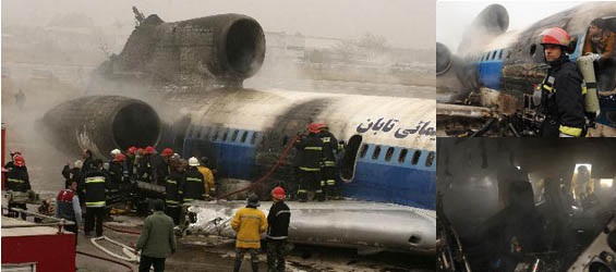 Iran: Máy bay bốc cháy khi hạ cánh, 46 người bị thương - 1 Iran: Máy bay bốc cháy khi hạ cánh, 46 người bị thương - 1