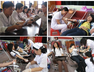 Hơn 200 sinh viên đại học Vinh hiến máu nhân đạo - 1