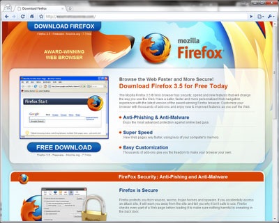Giả mạo bản nâng cấp Firefox để phát tán quảng cáo - 1