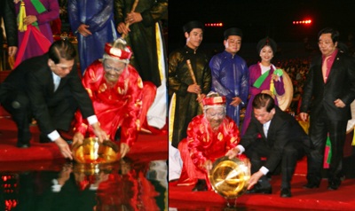 Chủ tịch nước thả cá, chúc Tết kiều bào - 1 Chủ tịch nước thả cá, chúc Tết kiều bào - 1